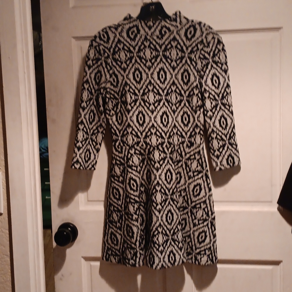 H&M Girls Black & White High Neck Dress Size m